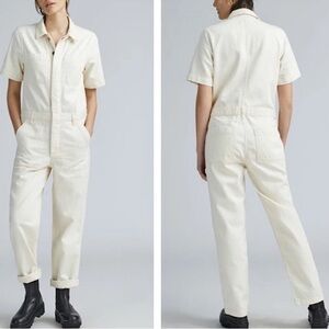 Everlane Organic cotton short sleeve denim jumpsuit